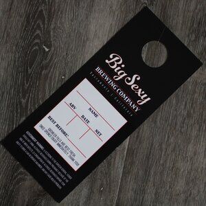 Big Sexy Brewing Company Growler Hang Tag Sacramento California Breweriana